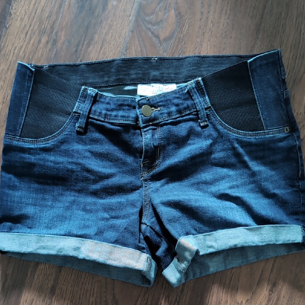 Isabel Maternity Dark Blue Jean Shorts